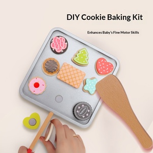 Juego de simulación de repostería para niños, juguete de cocina para niñas, juego de rol, juego de reconocimiento de alimentos con accesorios de placas para hornear - Product Image 1