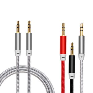 Nylon 3.5mm Audio Cable 3.5 Male to Male Stereo <b>for</b> Car Cellphone Headset Speaker <b>Microphone</b> - Product Image 3