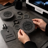 Feuilles de similicuir PU texturé gris/noir, effet grain rétrécissant, laserable, feuilles de similicuir adhésives noires pour gravure laser