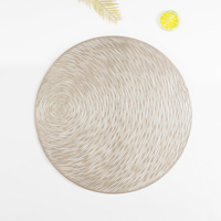 En gros de Luxe Rond Métallique PVC à manger Napperons De Table En Vinyle mat