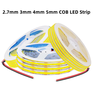 2,7mm 3mm 4mm <span class=keywords><strong>5mm</strong></span> ultra dünne Leiterplatte DC 3,7 V 5V 12V 24V Weiche flexible COB-LED-Streifen band leuchte mit hoher Dichte für Dekorations leuchten