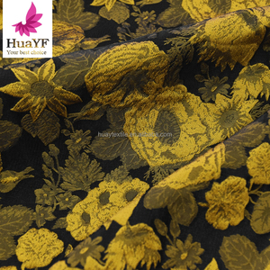 Tissu de couture de haute qualité, motif brodé, jacquard orange brûlé, design brocart - Product Image 5