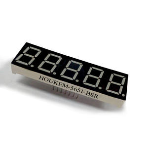 Pantalla de 7 Segmentos de Alto Rendimiento Houkem-5651-BSR de 0.56 Pulgadas y 5 Dígitos - Product Image 4