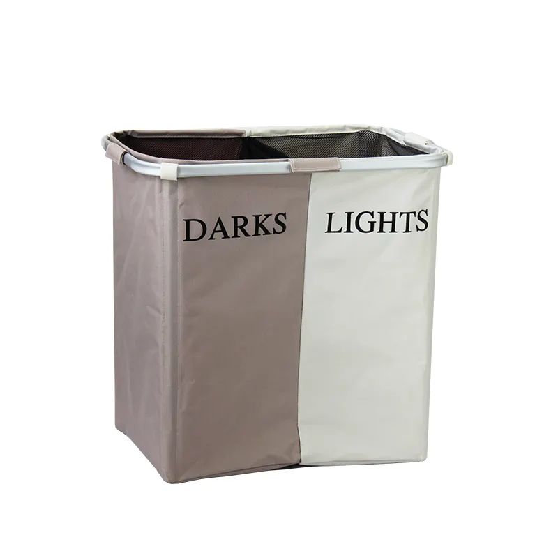 dark light bag Aluminum Laundry Baskets Hamper with Mesh Cover