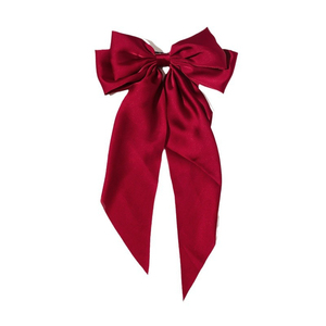 Elegant Solid Large Bow Ribbon Hair <b>Clip</b> For Women Girl Sweet Headbands Soft Satin Hairpin Hairgrip Fashion Hair Accessories - Product Image 1