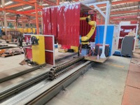 Rail de déplacement linéaire pour robot robuste, capacité 500 kg - 2000 kg, rail au sol robotique pour l'automatisation de la soudure