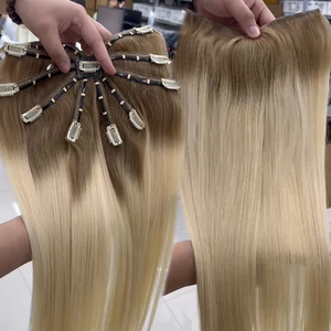 Nuova Tendenza 2026: Extension <span class=keywords><strong>per</strong></span> <span class=keywords><strong>Capelli</strong></span> Umani Vergini Remy con Clip a Ragno/Ottopio, Estensioni con Cuticole Allineate - Product Image 2