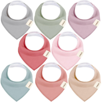 Bavoirs bandana pour bébé, unisexes, doux et absorbants, bavoirs multi-couches pour bébé pour la salive et la dentition