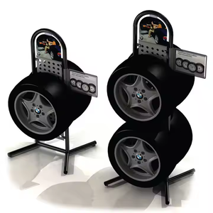 Estante de exhibición de neumáticos de metal portátil ecológico moderno soporte de accesorios de coche de reparación de fábrica - Product Image 4