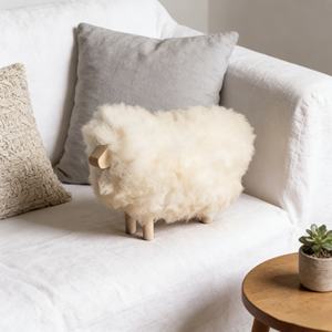 Le Petit Mouton, Oveja Tunecina, Cachemira Hecha a Mano, Arte Popular, Patrón Geométrico, Adorno Artificial para Sala de Estar/Boutique, Coleccionable - Product Image 1