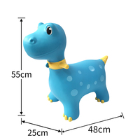 Dinosaurio saltador de plástico, juguete para niños, saltadores animales, juguetes inflables, caballo saltador para niños pequeños