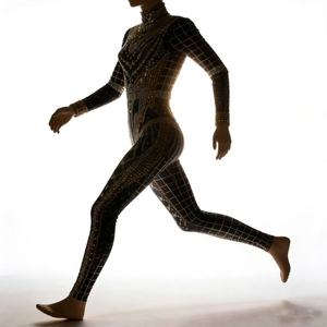 Catena di fornitura globale allroom ballo ballo ballo di fine anno cantante spettacolo serale su trampoli Leggings tuta oro strass elastico - Product Image 5