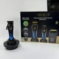 Ensemble de barbier professionnel M9651 M9653 M7051, kit de toilettage, tondeuse et coupe-bordures à moteur vectoriel 9000 tr/min, rasoir métallique à lame zéro 8000-9000 tr/min