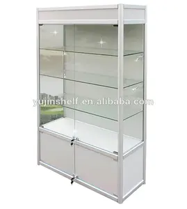 Full Vision Glass Jewelry Display Showcase Cabinets