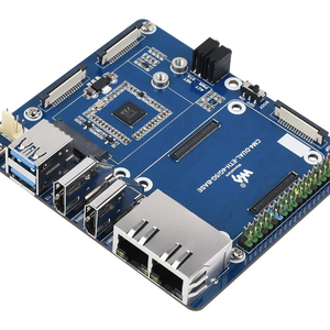 Placa base Waveshare Dual Gigabit Ethernet 5G/4G diseñada para el módulo de computación Raspberry Pi 4 - Product Image 1