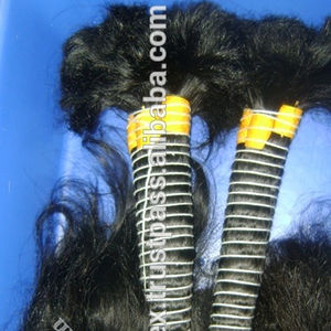 Meilleure vente d'extensions de cheveux humains en vrac bruts indiens non transformés un cheveu de donneur. Cuticule alignée cheveux crus indiens - Product Image 5