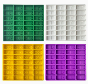Moule en silicone pour dominos, <span class=keywords><strong>jeux</strong></span> de table, échecs, résine époxy, moule Pai Gow, pâtisserie, bijoux - Product Image 2