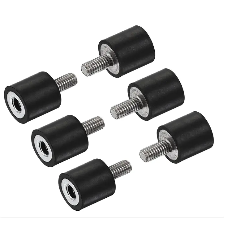 معزول مقاوم للاهتزاز مطاطي ذكر أنثوي M6 مع موزع صدمات D20mm x H10mm