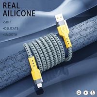 Câble de données USB2.0 Micro Type-C en nylon tressé super rapide en cuivre pur de 1 m pour téléphones mobiles