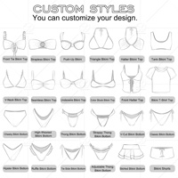 Merkkleding Dames Haak Bikini Collectie Handgemaakte Gebreide Driehoekige Badkleding Fabrikant