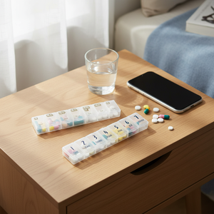 Lot de 2 boîtes à pilules promotionnelles à 7 compartiments pour l'organisation des médicaments - Product Image 3
