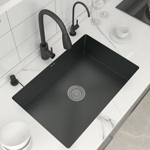 Fregadero de cocina de acero inoxidable negro con superficie nano, extremadamente simple, duradero y resistente a los arañazos. - Product Image 2