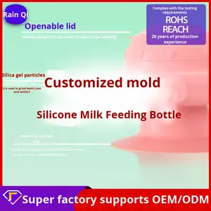 Ustensile de <span class=keywords><strong>lait</strong></span> <span class=keywords><strong>maternel</strong></span> en silicone anti-étouffement automatique pour animaux de compagnie avec conception animale simulée pour chatons pour chiens - Product Image 4