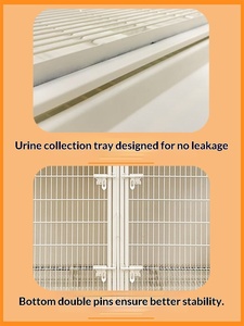 Cages d'isolement et d'élevage pour chiens et chats en fer forgé avec plateau sanitaire, installation facile, pour usage domestique en intérieur - Product Image 4
