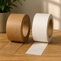 Ruban adhésif d'emballage écologique sensible à la pression en papier kraft brun imperméable avec logo personnalisé inscriptible