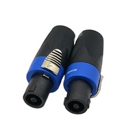 Adaptateur de prise de haut-parleur 4 broches, prise audio/vidéo, broche en cuivre, verrouillage, connecteur Speakon mâle 4 pôles, compatible avec Neutrik NLT4FXX