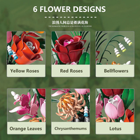 Modèle de plante en blocs de construction Belisama Bellwort Lotus Chrysanthème Rose, jouet de construction unisexe, ornements 13069