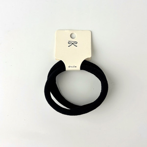 Élastique à cheveux noir minimaliste 20 cm en nylon haute élasticité sans couture pour queue de cheval quotidienne - Product Image 4