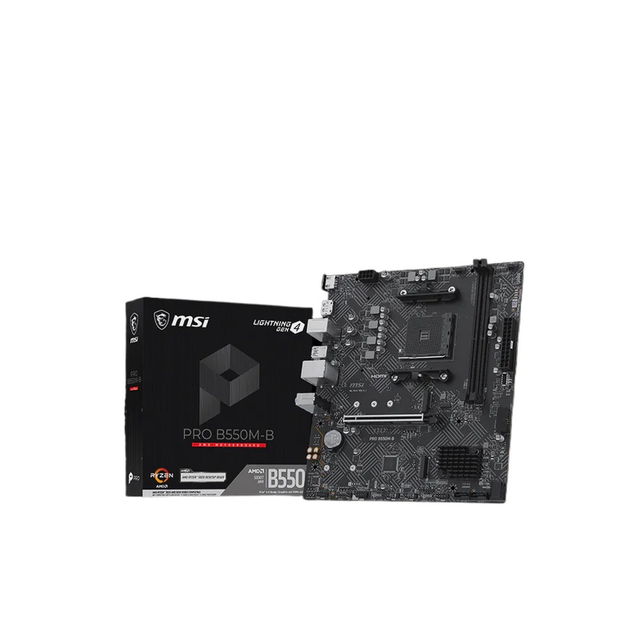 Wholesale PRO B550M-B AM4 Desktop Motherboard AMD B550 Micro-ATX DDR4 Lightning Gen4 M.2 PCIe4.0 SATA 64GB Double Channel 2oz