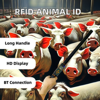 Escáner RFID de Plástico Duradero ISO para Ganado Lector de Bastón de Microchip Animal 134.2kHz con Distancia de Lectura de 0-30 cm