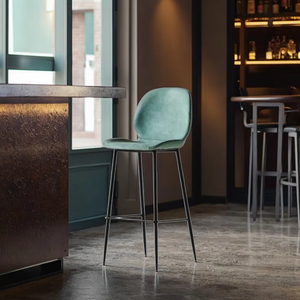 Tabouret <span class=keywords><strong>de</strong></span> bar <span class=keywords><strong>de</strong></span> style nordique avec dossier, <span class=keywords><strong>chaise</strong></span> haute <span class=keywords><strong>de</strong></span> salle à manger simple et tendance pour le petit-déjeuner en <span class=keywords><strong>famille</strong></span>, plusieurs couleurs au choix - Product Image 1