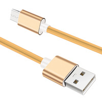 Kabel Data USB Pengisian Cepat 5V USB-A ke Micro, Kualitas Tinggi, Bahan Katun Kepang, Warna-Warni, Grosir dari Produsen untuk Ponsel