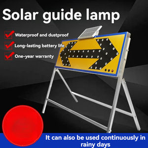 Luce solare LED freccia di sicurezza stradale segnale stradale segnale di segnale di luce luce di direzione luci Led frecce segnali stradali - Product Image 3