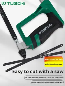 小型ハンドヘルドスチールフレームハンドソー、木工および金属切断、鉄パイプ切断用 - Product Image 3