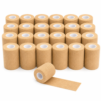 Bande de contention élastique adhésive respirante de couleurs assorties pour le soutien des blessures et les soins des animaux de compagnie