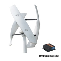Générateur éolien vertical à 3 pales SMARAAD FX-1000 600W-1200W 12V/24V/48V Blanc Faible Bruit pour Système Hybride Éolien Solaire de Toit IP54