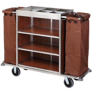 New Design Other Hotel Supplies Luxury <strong>Gold</strong> Metal Round Serving Bar Laundry Janitors Housekeeping Cart <strong>Trolley</strong> - Product Image 3