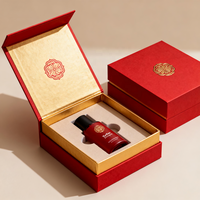 Boîte magnétique personnalisée et boîte cadeau orange pour ensemble de soins de la peau et emballage de luxe en papier épais