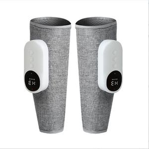 Masseur de jambes à compression d'air en tissu doux et confortable avec chauffage et vibration pour le soulagement du stress au bureau (vente en gros) - Product Image 1