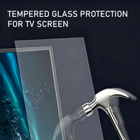 Wholesale 43 50 55 Inch 4K UHD Smart TV Android 15/16 Frameless DVB-T2 S2 Dolby Tempered Glass LED Television Factory Price OEM