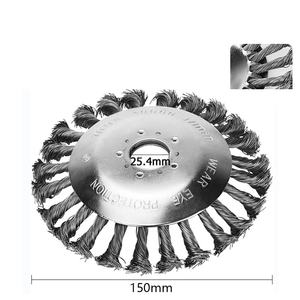 Tête <span class=keywords><strong>de</strong></span> coupe débroussailleuse rotative, disque <span class=keywords><strong>de</strong></span> brosse en fil d'acier à nœud torsadé, lame <span class=keywords><strong>de</strong></span> coupe filaire, tête <span class=keywords><strong>de</strong></span> mangeur d'herbe pour l'élimination <span class=keywords><strong>de</strong></span> la rouille <span class=keywords><strong>de</strong></span> la <span class=keywords><strong>mousse</strong></span> - Product Image 2