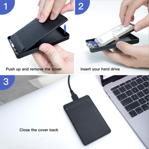 Hộp Đựng Ổ Cứng Gắn Ngoài USB 3.0 USB 2.0 SATA Hộp Đựng Ổ Cứng 2.5 Inch HDD <span class=keywords><strong>SSD</strong></span> Màu Đen - Product Image 3