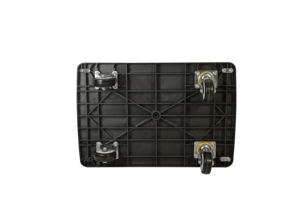 Chariots à main pliables en plastique robustes avec poignée, revêtement en poudre noire, capacité 600 kg, pour l'industrie - Product Image 6