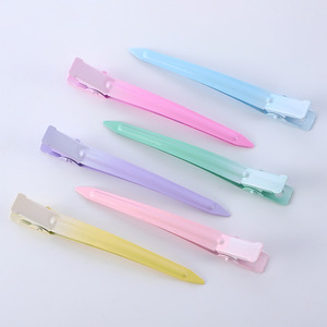 Colorful Seamless Hair <b>Clips</b> 10 Cm Metal Duckbill <b>Clips</b> For Daily Use Unisex Hair Accessories - Product Image 4