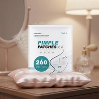 Patchs anti-acné invisibles à l'huile d'arbre à thé, autocollants hydrocolloïdes ultra-fins pour l'acné, 260 pièces, traitement naturel transparent des imperfections pour le visage