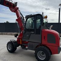 Mini-chargeuse sur pneus HZM811t, chargeuse de grumes, chargeuse frontale, flèche télescopique, godet de 0,5 m, pompe hydraulique HYDAC, haute performance